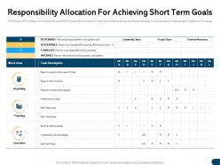 Responsibility allocation for achieving short term goals each ppt powerpoint presentation graphics