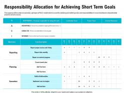 Responsibility allocation for achieving short term goals m1664 ppt powerpoint presentation pictures professional