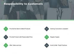 Responsibility to customers ppt powerpoint presentation model outline