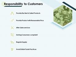Responsibility to customers sales services ppt powerpoint slides
