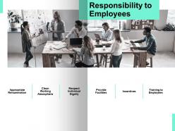 Responsibility to employees provide facilities ppt powerpoint presentation icon vector