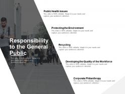 Responsibility to the general public corporate philanthropy public health issues ppt powerpoint presentation