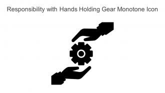 Responsibility With Hands Holding Gear Monotone Icon Powerpoint Pptx Png And Editable Eps Format
