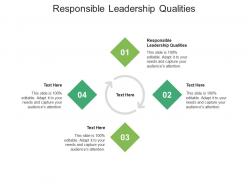 Responsible leadership qualities ppt powerpoint presentation portfolio example topics cpb