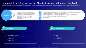 Responsible Strategy Overview About Duration And People Usage Of Technology Ethically