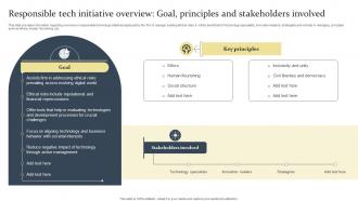 Responsible Tech Initiative Overview Goal Principles And Ethical Tech Governance Playbook
