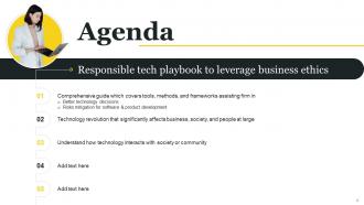 Responsible Tech Playbook To Leverage Business Ethics Powerpoint Presentation Slides
