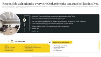 Responsible Tech Playbook To Leverage Responsible Tech Initiative Overview Goal Principles