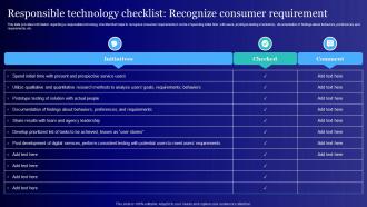 Responsible Technology Checklist Recognize Usage Of Technology Ethically