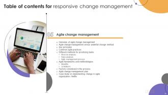 Responsive Change Management Powerpoint Presentation Slides CM CD V Template Customizable