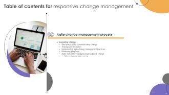 Responsive Change Management Powerpoint Presentation Slides CM CD V Editable Compatible