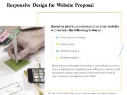 Responsive design for website proposal ppt powerpoint presentation professional model