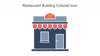 Restaurant Building Colored Icon In Powerpoint Pptx Png And Editable Eps Format