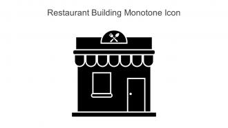 Restaurant Building Monotone Icon In Powerpoint Pptx Png And Editable Eps Format