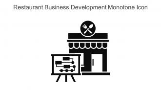 Restaurant Business Development Monotone Icon In Powerpoint Pptx Png And Editable Eps Format