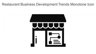 Restaurant Business Development Trends Monotone Icon In Powerpoint Pptx Png And Editable Eps Format