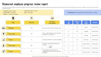 Restaurant Employee Progress Review Report