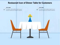 Restaurant icon of dinner table for customers