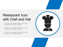 Restaurant icon with chef and hat