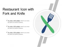 Restaurant icon with fork and knife