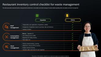 Restaurant Inventory Control Checklist For Waste Management Step By Step Plan For Restaurant Opening