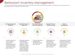 Restaurant inventory management ppt powerpoint presentation model slideshow