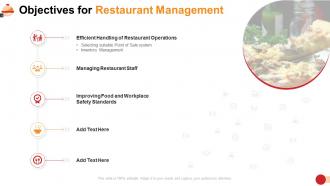 Restaurant management system objectives for restaurant management