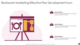 Restaurant Marketing Effective Plan Development Icon