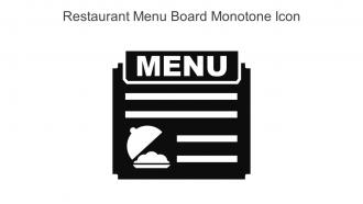 Restaurant Menu Board Monotone Icon In Powerpoint Pptx Png And Editable Eps Format
