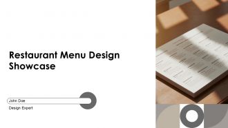 Restaurant Menu Design Showcase PPT Slides AT
