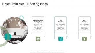 Restaurant Menu Heading Ideas In Powerpoint And Google Slides Cpb