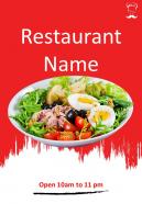 Restaurant menu two page brochure template