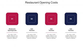 Restaurant Opening Costs Ppt PowerPoint Presentation Summary Brochure Cpb