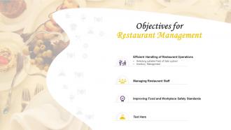 Restaurant operations management objectives for restaurant management