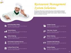 Restaurant operations management powerpoint presentation slides