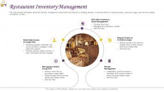 Restaurant operations management restaurant inventory management