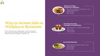 Restaurant operations management ways to increase sales on weekdays at restaurant