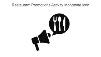 Restaurant Promotions Activity Monotone Icon In Powerpoint Pptx Png And Editable Eps Format
