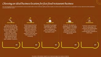 Restaurant Start Up Business Plan Choosing An Ideal Business Location For Fast Food Restaurant BP SS