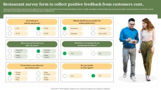 Restaurant Survey Form To Collect Positive Feedbacks Of Customers Survey SS Multipurpose Professionally