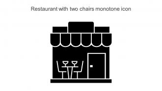 Restaurant With Two Chairs Monotone Icon