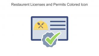 Restaurent Licenses And Permits Colored Icon In Powerpoint Pptx Png And Editable Eps Format