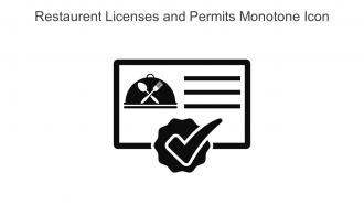 Restaurent Licenses And Permits Monotone Icon In Powerpoint Pptx Png And Editable Eps Format