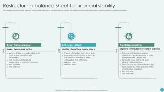 Restructuring Balance Sheet For Financial Stability Revamping Corporate Strategy