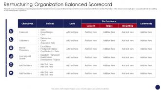 Restructuring Organization Balanced Scorecard Organizational Restructuring