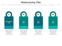 Restructuring plan ppt powerpoint presentation portfolio clipart cpb