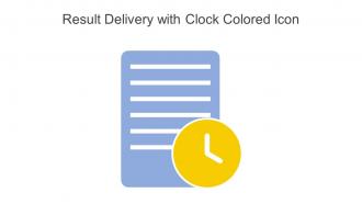 Result Delivery With Clock Colored Icon In Powerpoint Pptx Png And Editable Eps Format