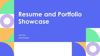 Resume And Portfolio Showcase PPT Example AT Resume And Portfolio Showcase PPT Example AT