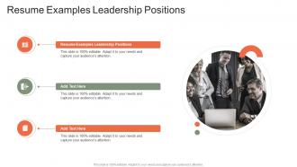 Resume Examples Leadership Positions In Powerpoint And Google Slides Cpb