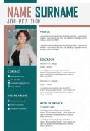 Resume format example with contact details